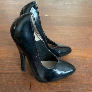 Ellie Black Patent Leather High Heels 7